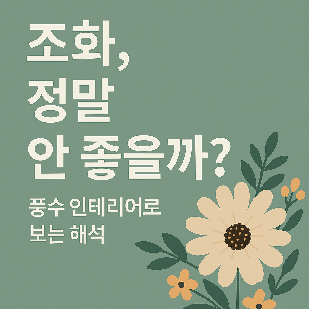 인테리어에서 조화, 정말 ‘죽은 꽃’일까? 풍수인테리어로 본 올바른 활용법