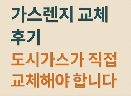 가스렌지 교체 후기 | 도시가스에서 교체해야 한다