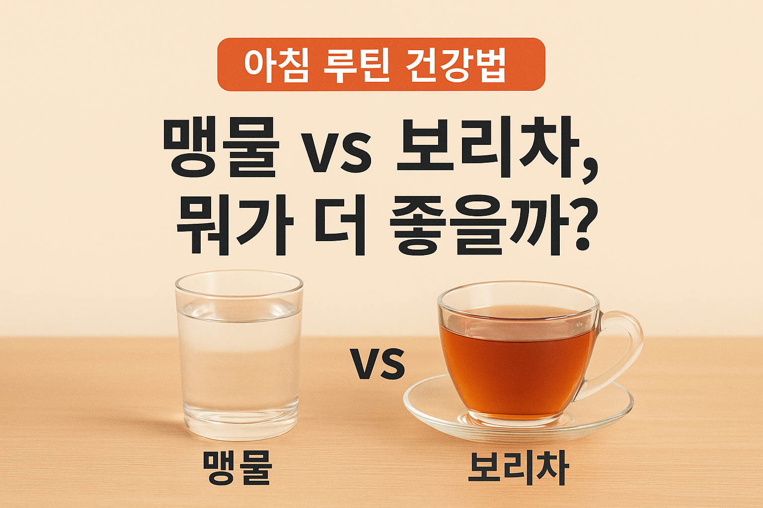 아침에 일어나서 물 한잔, 맹물이 좋을까 보리차가 좋을까? 아침루틴효과