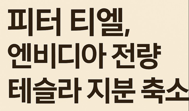 피터 티엘, 엔비디아 전량 매각·테슬라 지분 축소? AI 버블 신호일까