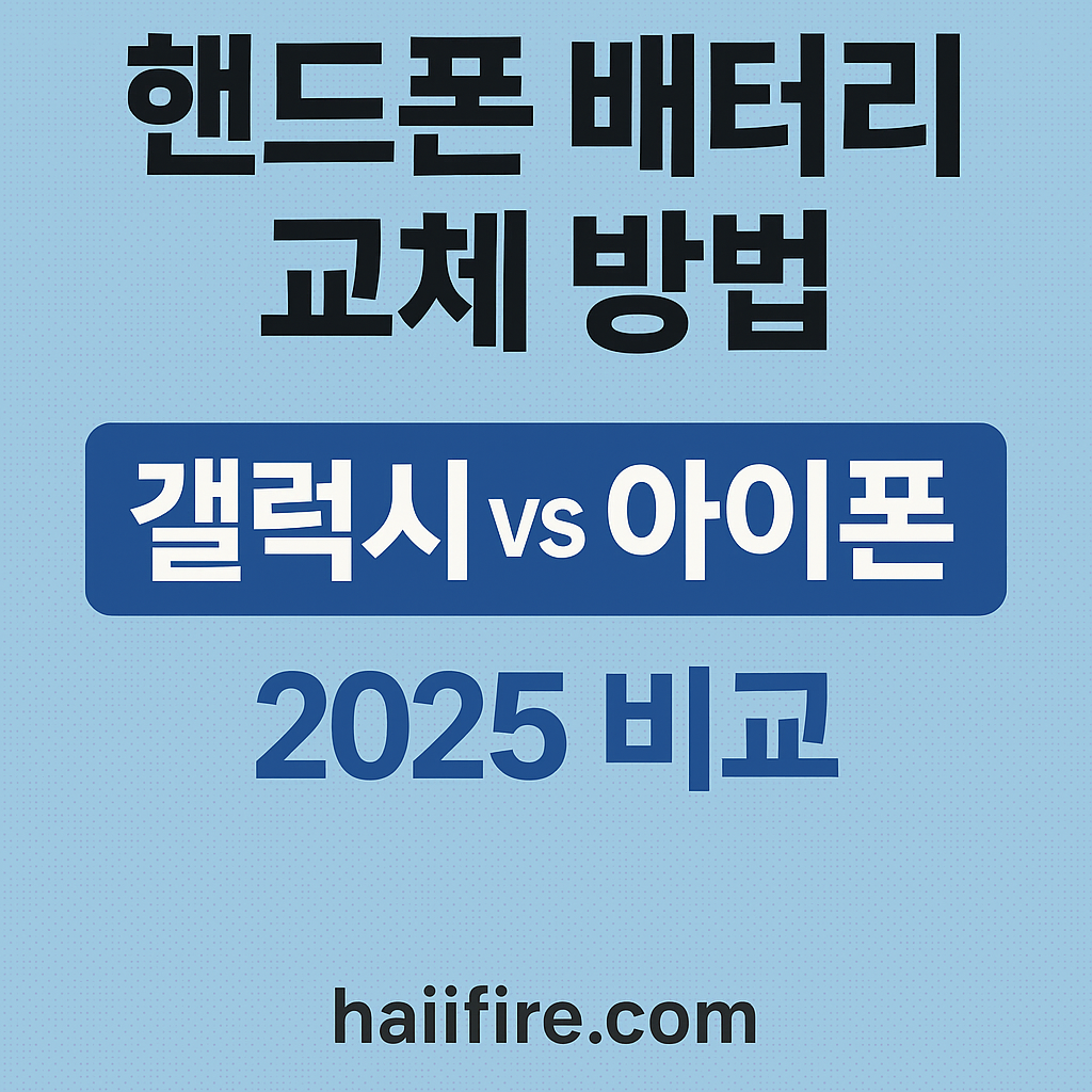 핸드폰 배터리 교체 방법: 갤럭시와 아이폰 차이 완벽정리